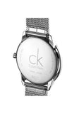 Calvin Klein Minimal Black Dial Silver Mesh Bracelet Watch for Men - K3M21123 Authentic Buy Shop Now