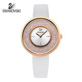 Swarovski Crystalline Pure White Dial White Leather Strap Watch for Women - 5376083 Authentic Buy Shop Now