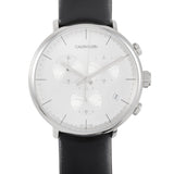 Calvin Klein High Noon Chronograph White Dial Black Leather Strap Watch for Men - K8M271C6 Authentic Buy Shop Now