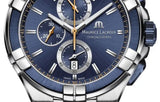 Maurice Lacroix Aikon Chronograph Blue Dial Blue Leather Strap Watch For Men - AI1018-SS001-432-4 Authentic Buy Shop Now