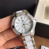 Tag Heuer Aquaracer Diamonds White Dial Two Tone Steel Strap Watch for Women - WAY131F.BA0914 Authentic Buy Shop Now