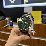 Tommy Hilfiger Hunter Green Dial Brown Leather Strap Watch for Men - 1791607 Authentic Buy Shop Now