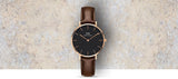 Daniel Wellington Classic Petite Bristol Black Dial Brown Leather Strap Watch For Women - DW00100165 Authentic Buy Shop Now
