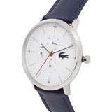 Lacoste Moon Multifunction White Dial Blue Leather Strap Watch for Men - 2010975 Authentic Buy Shop Now