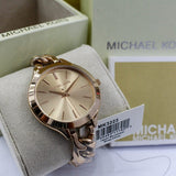 Michael Kors Slim Runway Rose Gold Dial Rose Gold Steel Strap Watch for Women - MK3223 Authentic Buy Shop Now