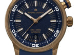 Maurice Lacroix Pontos Divers Limited Edition Blue Dial Blue Leather Strap Watch For Men - PT6248-BRZ0B-430-4 Authentic Buy Shop Now