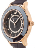 Swarovski Octea Lux Black Dial Black Leather Strap Watch for Women - 5414410 Authentic Buy Shop Now