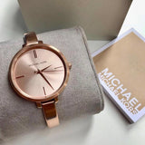 Michael Kors Jaryn Rose Gold Dial Rose Gold Steel Strap Watch For Women - MK3547 Authentic Buy Shop Now