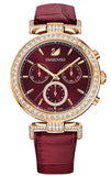 Swarovski Era Journey Red Dial Red Leather Strap Watch for Women - 5416701 Authentic Buy Shop Now