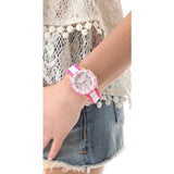 Marc Jacobs Rock Chronograph White Dial Two Tone Silicone Strap Watch for Women - MBM2593 Authentic Buy Shop Now