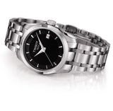 Tissot T Trend Couturier Lady Black Dial Silver Steel Strap Watch For Women - T035.210.11.051.00 Authentic Buy Shop Now