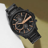 Armani Exchange Chronograph Black Dial Black Steel Strap Watch For Men - AX2429 Authentic Buy Shop Now