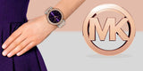 Michael Kors Darci Purple Dial Two Tone Steel Strap Watch for Women - MK3353 Authentic Buy Shop Now