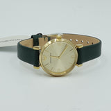 Emporio Armani Retro Champagne Beige Dial Green Leather Strap Watch For Women - AR1726 Authentic Buy Shop Now