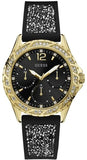 Guess Swirl Quartz Black Dial Black Silicone Strap Watch for Women - W1096L3 Authentic Buy Shop Now