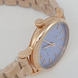 Marc Jacobs Mini Baker Blue Dial Rose Gold Steel Strap Watch for Women - MBM3285 Authentic Buy Shop Now