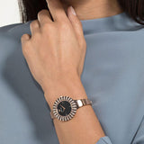 Swarovski Crystal Rose Black Dial Rose Gold Steel Strap Watch for Women - 5484050
