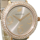 Swarovski Crystal Frost Grey Dial Grey Leather Strap Watch for Women - 5484067 Authentic Buy Shop Now