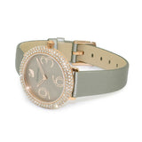 Swarovski Crystal Frost Grey Dial Grey Leather Strap Watch for Women - 5484067 Authentic Buy Shop Now