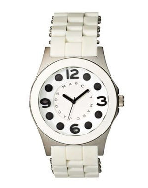 Marc Jacobs Rock White Dial White Silicone Strap Watch for Women - MBM2532 Authentic Buy Shop Now