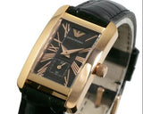 Emporio Armani Classic Black Dial Black Leather Strap Watch For Women - AR0169 Authentic Buy Shop Now
