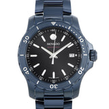 Movado Series 800 Black Dial Blue Ion Plated Steel Strap Watch for Men - 2600139 Authentic Buy Shop Now