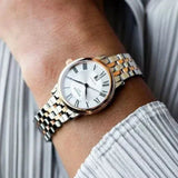 Tissot T Classic Carson Premium 30 White Dial Two Tone Steel Strap Watch for Women - T122.207.22.033.00 Authentic Buy Shop Now