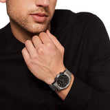 Emporio Armani Valente Chronograph Quartz Black Dial Silver Steel Strap Watch For Men - AR11083 Authentic Buy Shop Now