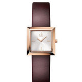Calvin Klein Mark White Dial Brown Leather Strap Watch for Women - K3R236G6 Authentic Buy Shop Now