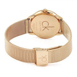 Calvin Klein Minimal White Dial Rose Gold Mesh Bracelet Watch for Women - K3M22626 Authentic Buy Shop Now