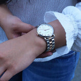 Marc Jacobs Baker White Dial Two Tone Steel Strap Watch for Women - MBM3312 Authentic Buy Shop Now