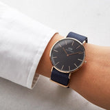 Daniel Wellington Classic Bayswater Black Dial Black NATO Strap Watch For Men - DW00100277 Authentic Buy Shop Now