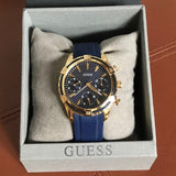 Guess Catalina Blue Gold Tone Blue Silicone Strap Watch For Women - W0562L2 Authentic Buy Shop Now