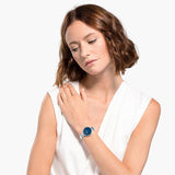 Swarovski Cosmopolitan Blue Dial Silver Steel Strap Watch for Women - 5517790 Authentic Buy Shop Now