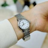 Tissot T Classic Carson Automatic White Dial Silver Steel Strap Watch For Women - T085.207.11.011.00 Authentic Buy Shop Now