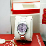 Omega Seamaster Aqua Terra Quartz Purple Dial Silver Steel Strap Watch for Women - 220.10.28.60.60.001 Authentic Buy Shop Now