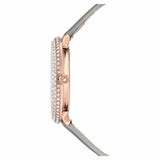 Swarovski Crystal Frost Grey Dial Grey Leather Strap Watch for Women - 5484067 Authentic Buy Shop Now