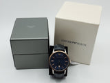 Emporio Armani Renato Analog Blue Dial Blue Leather Strap Watch For Men - AR11188 Authentic Buy Shop Now