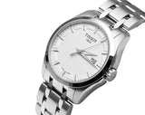 Tissot T Trend Couturier Chronograph White Dial Silver Steel Strap Watch For Men - T035.410.11.031.00 Authentic Buy Shop Now
