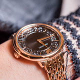 Swarovski Crystalline Chic Analog Black Dial Rose Gold Steel Strap Watch for Women - 5544587 Authentic Buy Shop Now