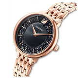 Swarovski Crystalline Chic Analog Black Dial Rose Gold Steel Strap Watch for Women - 5544587 Authentic Buy Shop Now
