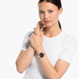 Swarovski Crystalline Chic Analog Black Dial Rose Gold Steel Strap Watch for Women - 5544587 Authentic Buy Shop Now