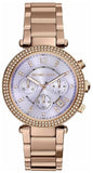 Michael Kors Parker Purple Dial Rose Gold Steel Strap Watch for Women - MK6169 Authentic Buy Shop Now