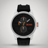 Hugo Boss Detroit Sport Quartz Black Dial Black Rubber Strap Watch for Men - 1550006 Authentic Buy Shop Now