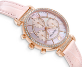 Swarovski Passage Chrono Pink Dial Pink Leather Strap Watch for Women - 5580352 Authentic Buy Shop Now