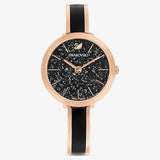 Swarovski Crystalline Delight Black Dial Two Tone Steel Strap Watch for Women - 5580530 Authentic Buy Shop Now