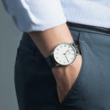 Tissot Everytime Desire Medium White Dial Black Leather Strap Watch For Men - T109.410.16.032.00 Authentic Buy Shop Now