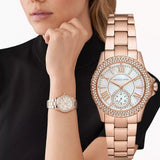 Michael Kors Camille Quartz Mother of Pearl White Dial Rose Gold Steel Strap Watch For Women - MK7364 Authentic Buy Shop Now
