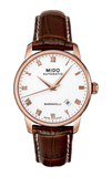 Mido Baroncelli III Automatic Silver Dial Brown Leather Strap Watch For Men - M8600.2.21.8 Authentic Buy Shop Now