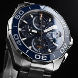 Tag Heuer Aquaracer Calibre 16 43mm Blue Dial Silver Steel Strap Watch for Men - CAY211B.BA0927 Authentic Buy Shop Now